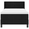 vidaXL Boxspringbett mit Matratze Schwarz 200 x 100 cm Polyester