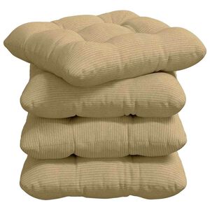 vidaXL Sitzkissen 4 stk. Cordstoff Grau-Gr&uuml;n 40 x 40 cm