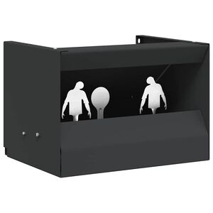 vidaXL Kugelfangbox Schwarz 29 x 22 x 20 cm Stahl