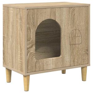 vidaXL Katzenhaus Sonoma 51 x 30 x 52 cm Holzwerkstoff