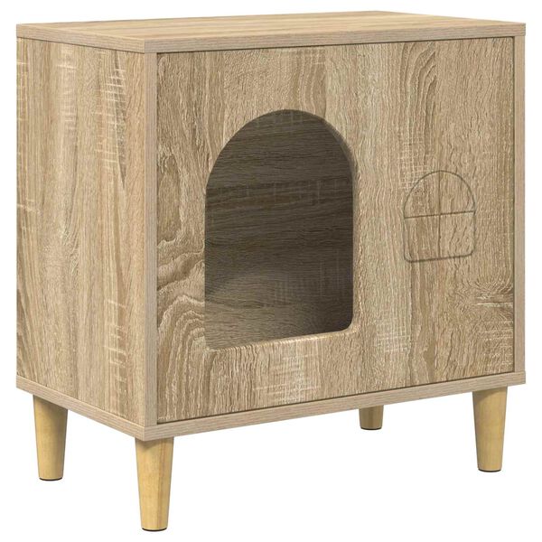 vidaXL Katzenhaus Sonoma 51 x 30 x 52 cm Holzwerkstoff