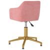 vidaXL Esszimmerst&uuml;hle 6 Stk. Drehbar Rosa Samt