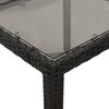 vidaXL Gartentisch mit Glasplatte Schwarz 190x90x75 cm Poly Rattan