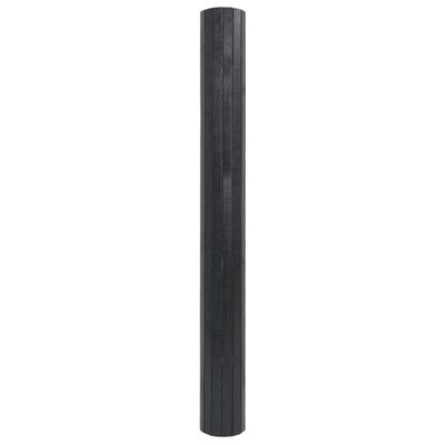 vidaXL Teppich Rechteckig Grau 100x300 cm Bambus