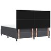 vidaXL LED Boxspringbett Dunkelgrau und Wei&szlig; 180 x 200 cm Cordstoff