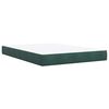 vidaXL Boxspringbett mit Matratze Dunkelgr&uuml;n 160x200 cm Samt