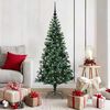 vidaXL K&uuml;nstlicher vorbeleuchteter Weihnachtsbaum Gr&uuml;n 150 cm