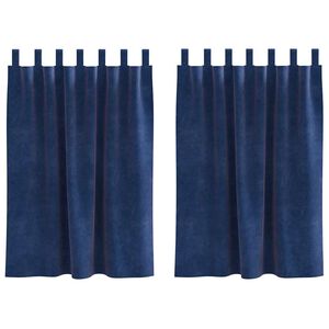 vidaXL Verdunkelungsvorh&auml;nge 2 Stk. Dunkelblau 140 x 140 cm Samt