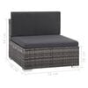 vidaXL 8-tlg. Garten-Lounge-Set mit Auflagen Poly Rattan Grau