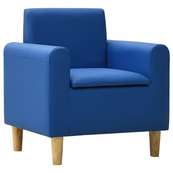 vidaXL Kindersofa Blau Kunstleder