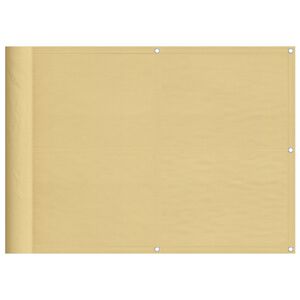 vidaXL Balkonsichtschutz Sandfarben 75x800 cm 100 % Polyester-Oxford