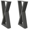 vidaXL Couchtischbeine 2 Stk. Anthrazit 38x(42-43,3) cm Stahl