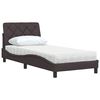 vidaXL Bett mit Matratze Dunkelbraun 80x200 cm Stoff