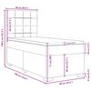 vidaXL Boxspringbett mit Matratze Dunkelgr&uuml;n 90x190 cm Samt