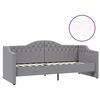 vidaXL Tagesbett mit Matratze USB Hellgrau Stoff 90x200 cm