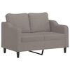 vidaXL 3-tlg. Sofagarnitur mit Kissen Taupe Stoff