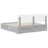 vidaXL Bettrahmen Graues Sonoma 200 x 200 cm Holzwerkstoff