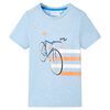 vidaXL Kinder-T-Shirt Hellblau Melange 128