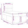 vidaXL Boxspringbett mit Matratze Dunkelbraun 120x190 cm Stoff