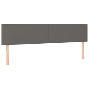 vidaXL Kopfteile Grau 160x5x78/88 cm Kunstleder