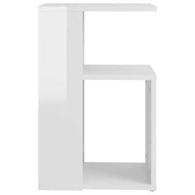 vidaXL Beistelltisch Hochglanz-Weiß 36x30x56 cm Holzwerkstoff