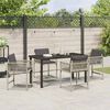 vidaXL Garten Essgruppe 5 pcs Hellgrau Poly-Rattan