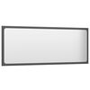 vidaXL Badspiegel Hochglanz-Grau 100x1,5x37 cm Holzwerkstoff