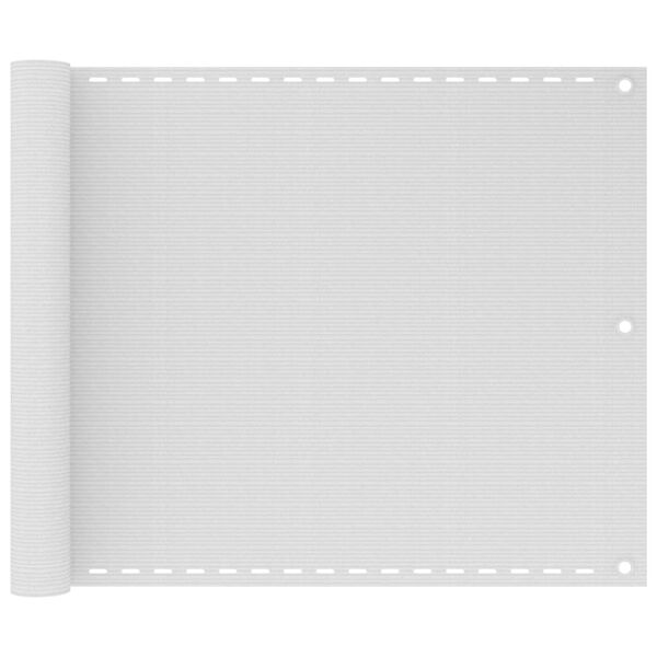 vidaXL Balkonsichtschutz HDPE 75x400 cm wei&szlig;