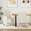 vidaXL Esszimmerst&uuml;hle mit Rollen 2 pcs Creme 57 x 66 x 94 cm