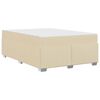vidaXL Bettrahmen mit Matratze Creme 160 x 200 cm Stoff