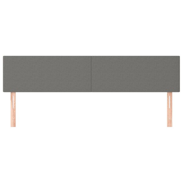 vidaXL Kopfteile Dunkelgrau 160x5x78/88 cm Stoff
