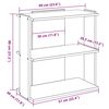 vidaXL B&uuml;cherregal 3 B&ouml;den Wei&szlig; 60x30x80 cm Holzwerkstoff