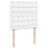 vidaXL Boxspringbett mit Matratze Wei&szlig; 80x200 cm Kunstleder