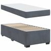 vidaXL Bettrahmen mit Matratze Dunkelgrau 90 x 190 cm Stoff
