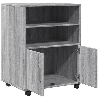 vidaXL Rollschrank Grau Sonoma 60x48x81 cm Holzwerkstoff