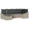 vidaXL Sofa Set 6 stk. Hellgrau und Grau Poly-Rattan