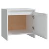 vidaXL Nachttisch Hochglanz-Wei&szlig; 45x34x44,5 cm Holzwerkstoff