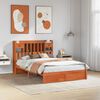 vidaXL B&uuml;cherregal Bettgestell 2 pcs Wachsbraun 200 x 140 cm
