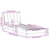 vidaXL Bettgestell ohne Matratze "Hanko" Creme 90x190 cm Stoff