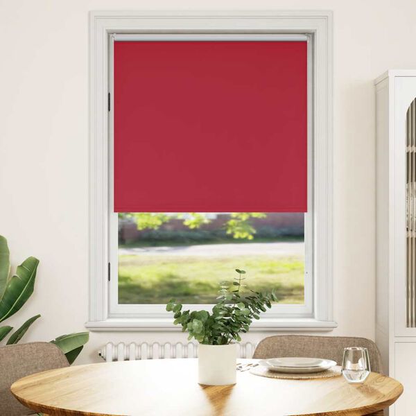 vidaXL Verdunkelungsrollo 124,4 x 175 cm, Stoffbreite 120 cm, rot