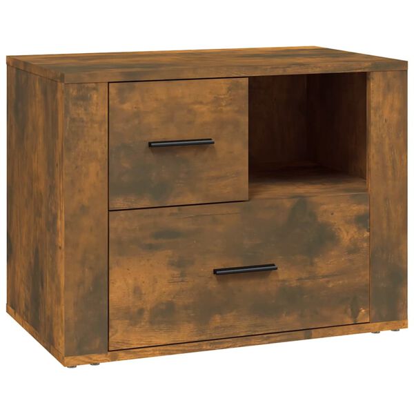 vidaXL Nachttisch R&auml;uchereiche 60x36x45 cm Holzwerkstoff
