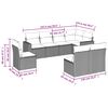 vidaXL 8-tlg. Garten-Sofagarnitur mit Kissen Schwarz Poly Rattan