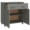 vidaXL Sideboard HAMAR Hellgrau 79x40x80 cm Massivholz Kiefer