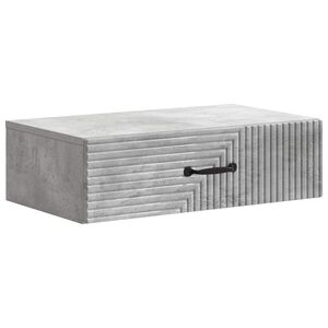 vidaXL Wandmontierter Beistelltisch Betongrau 59 x 34,5 x 17 cm
