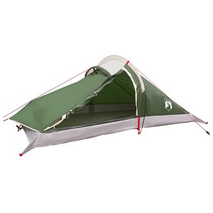 vidaXL Trekkingzelt Gr&uuml;n 2-Personen 185T Polyester mit PU-Beschichtung