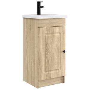 vidaXL Badezimmerschrank mit Waschbecken Sonoma-Eiche