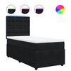 vidaXL Boxspringbett mit Matratze Schwarz 90x200 cm Samt