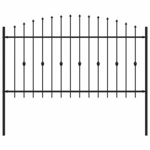 vidaXL Spie&szlig;zaun Schwarz 200 x 150 cm Pulverbeschichteter Stahl
