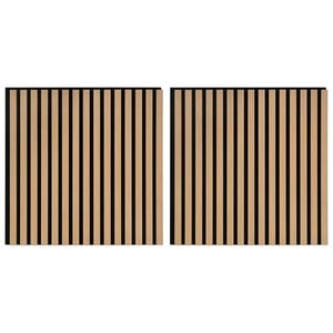 vidaXL Wandpaneele 2 pcs Natur 60,5 x 60 cm