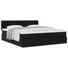 vidaXL Ottoman-Bett mit Matratzen Schwarz 180x200 cm Samt